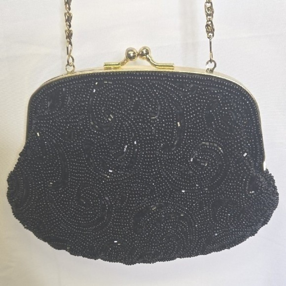 Small Beaded Crossbody Evening‎ Bag, Old Hollywood Glamour Classic Retro